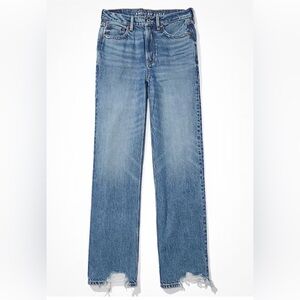 American Eagle DreamyDrape Super High-Waisted Baggy Wide-Leg Jean Size 8